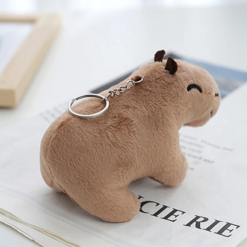 Plush Capybara Character Keychain (2 Colours) - Ice Cream Cake