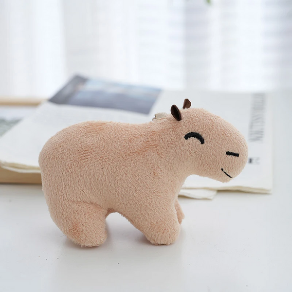 Plush Capybara Character Keychain (2 Colours) Ice Cream Cake