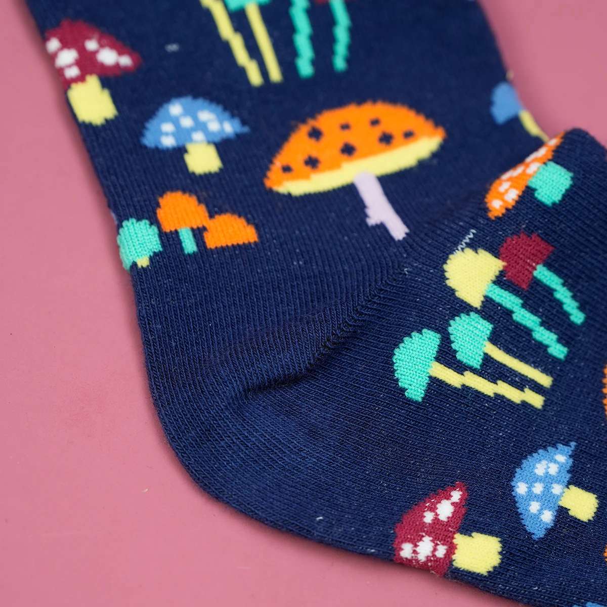 Mushroom Pattern Crew Socks