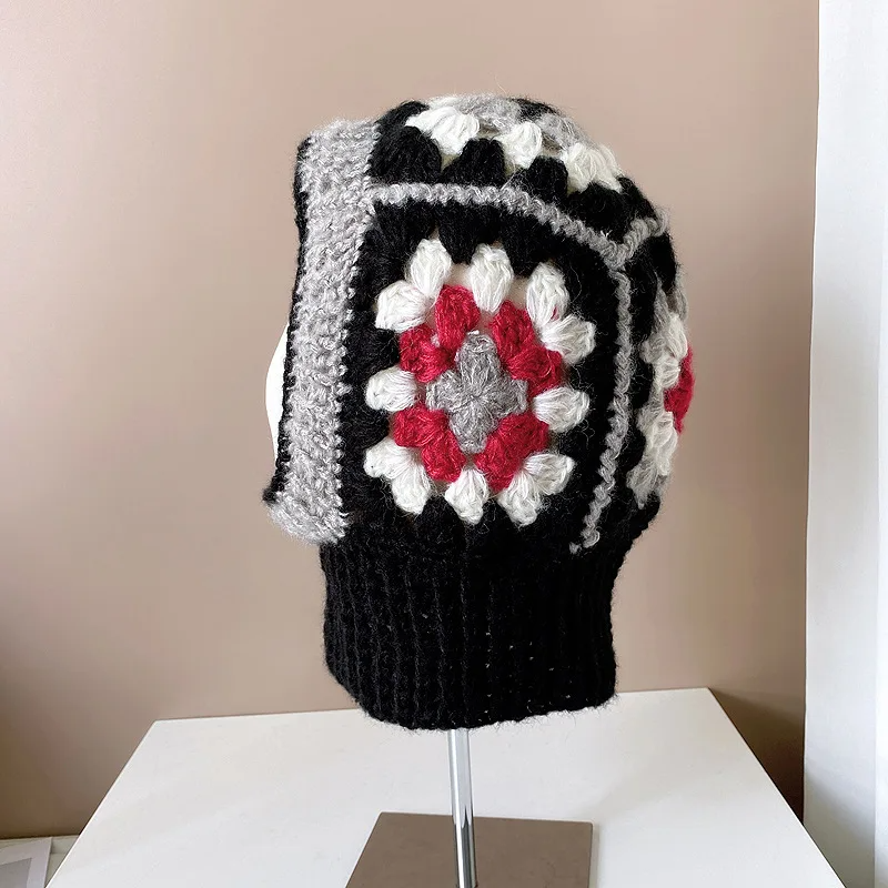 Crochet Granny Square Balaclava Hat (3 Colours)