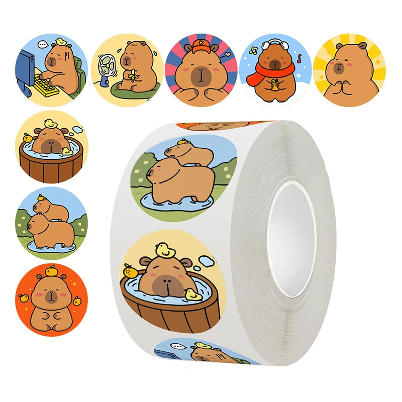 Capybara Reward Sticker Roll (500 stickers)