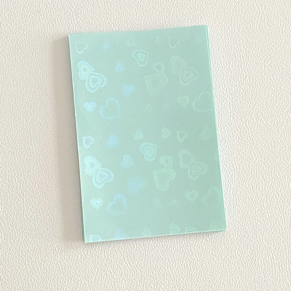 Holographic Heart Photo Card Sleeves, Set of 50 (7 Colours)
