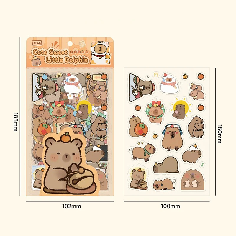 Capybara Sticker Sheet Set (4 Designs)