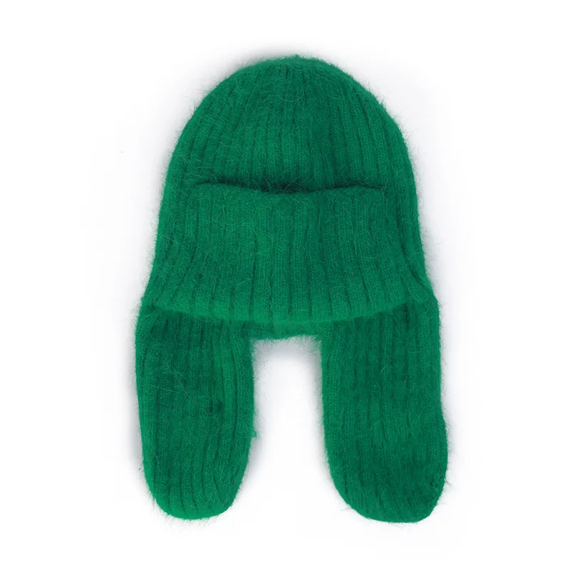 Fluffy Knit Earflap Trapper Hat (7 Colours)