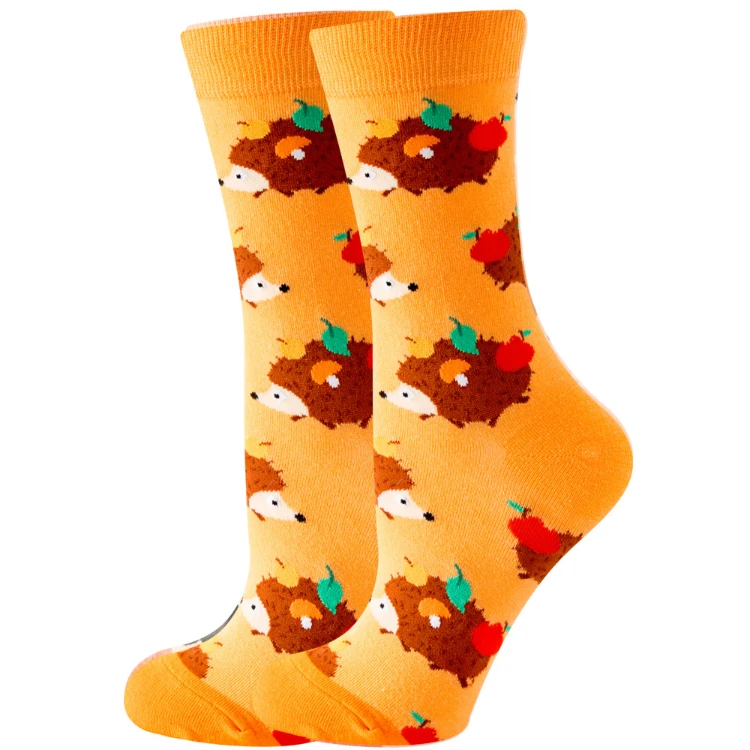 Autumn Hedgehogs Crew Socks
