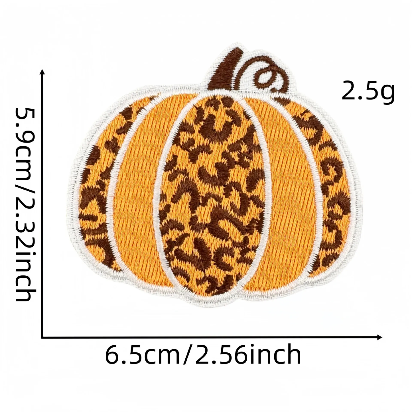 Pumpkin Embroidered Iron-On Patches