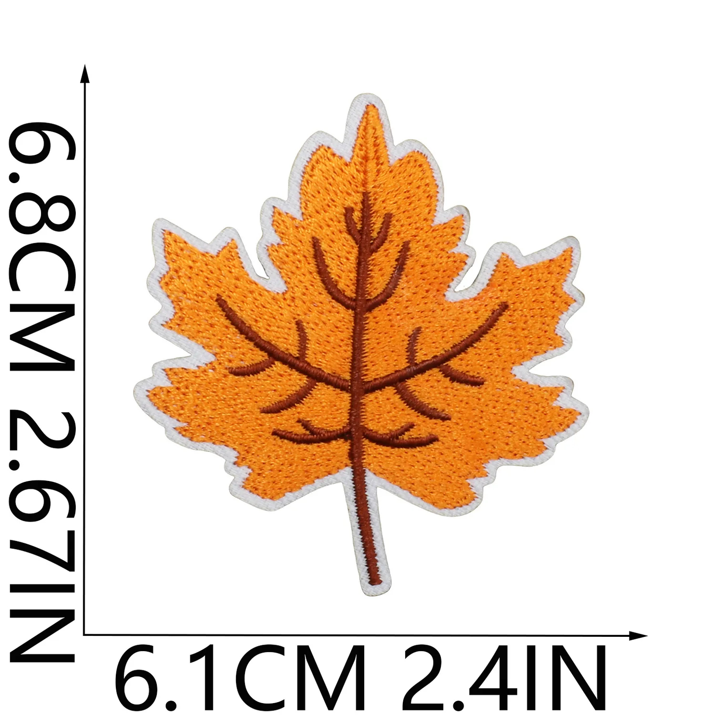 Autumn Themed Embroidered Iron-On Patches