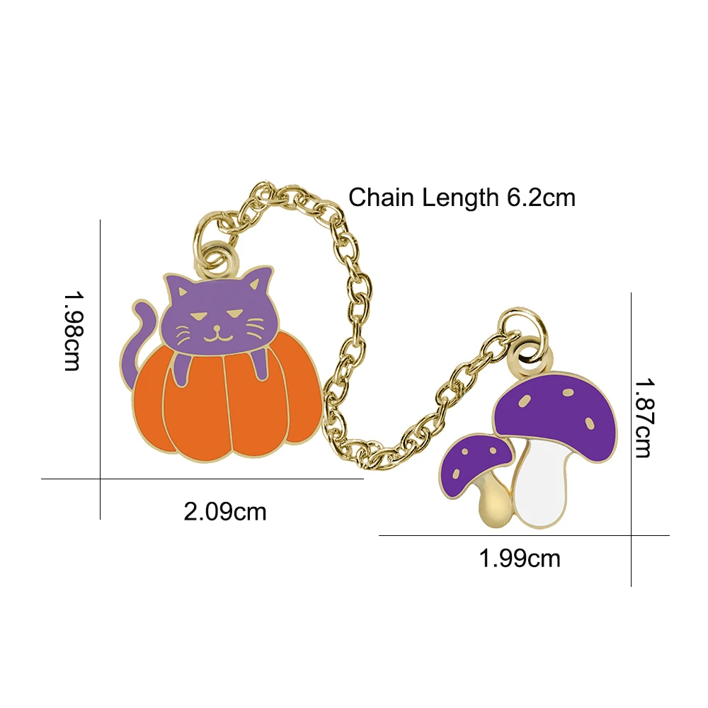 Mushroom Cat Collar Pin