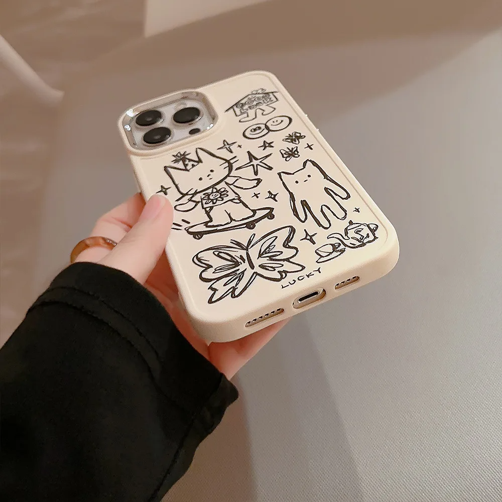 Doodle Cats iPhone Case