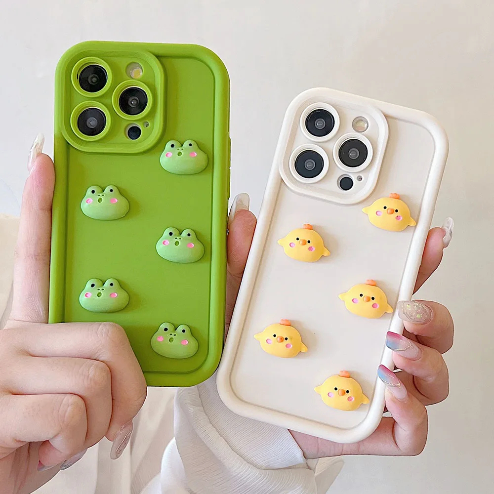 3D Chicks or Frogs iPhone Case (2 Designs) - Ice Cream Cake