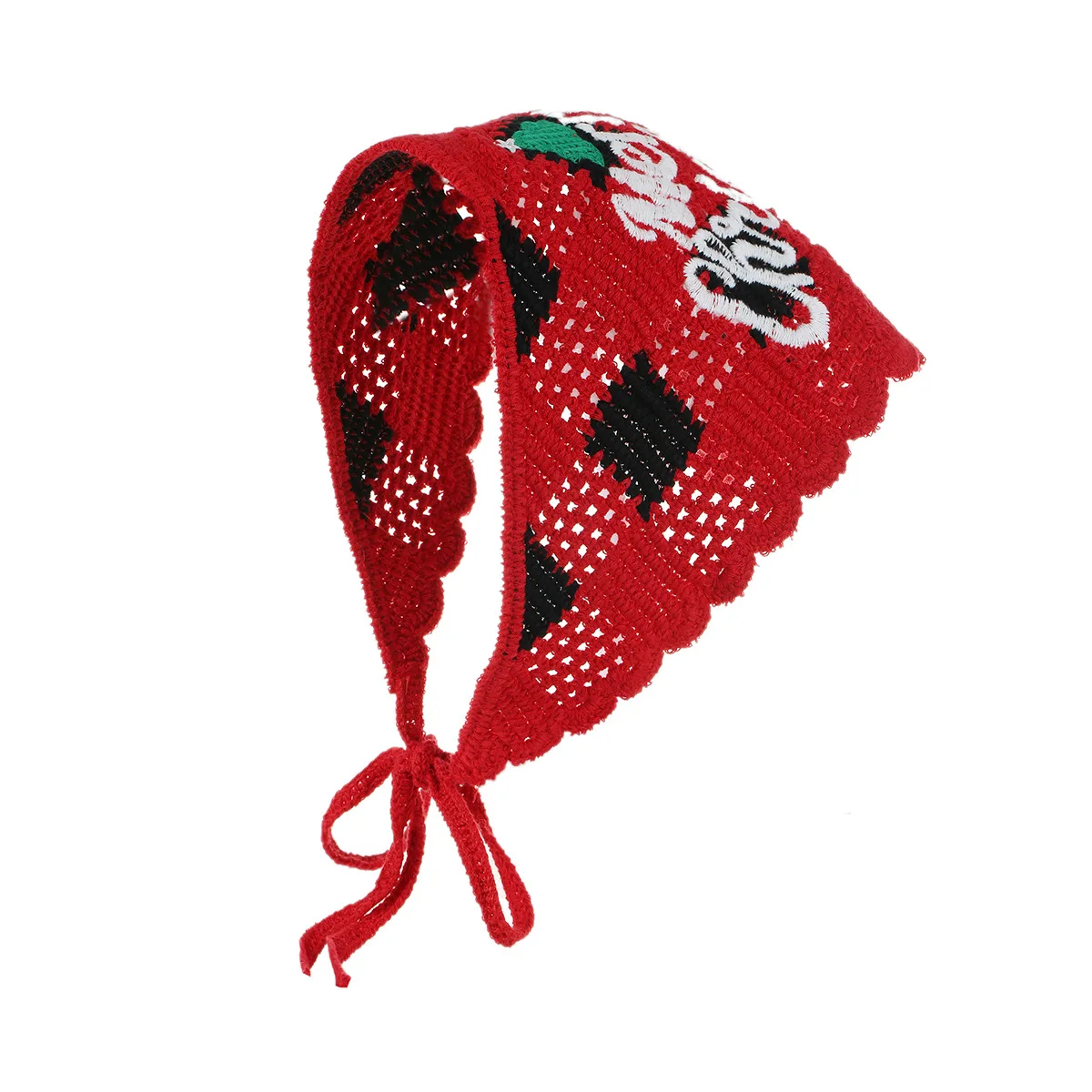 Christmas Crochet Triangle Scarf