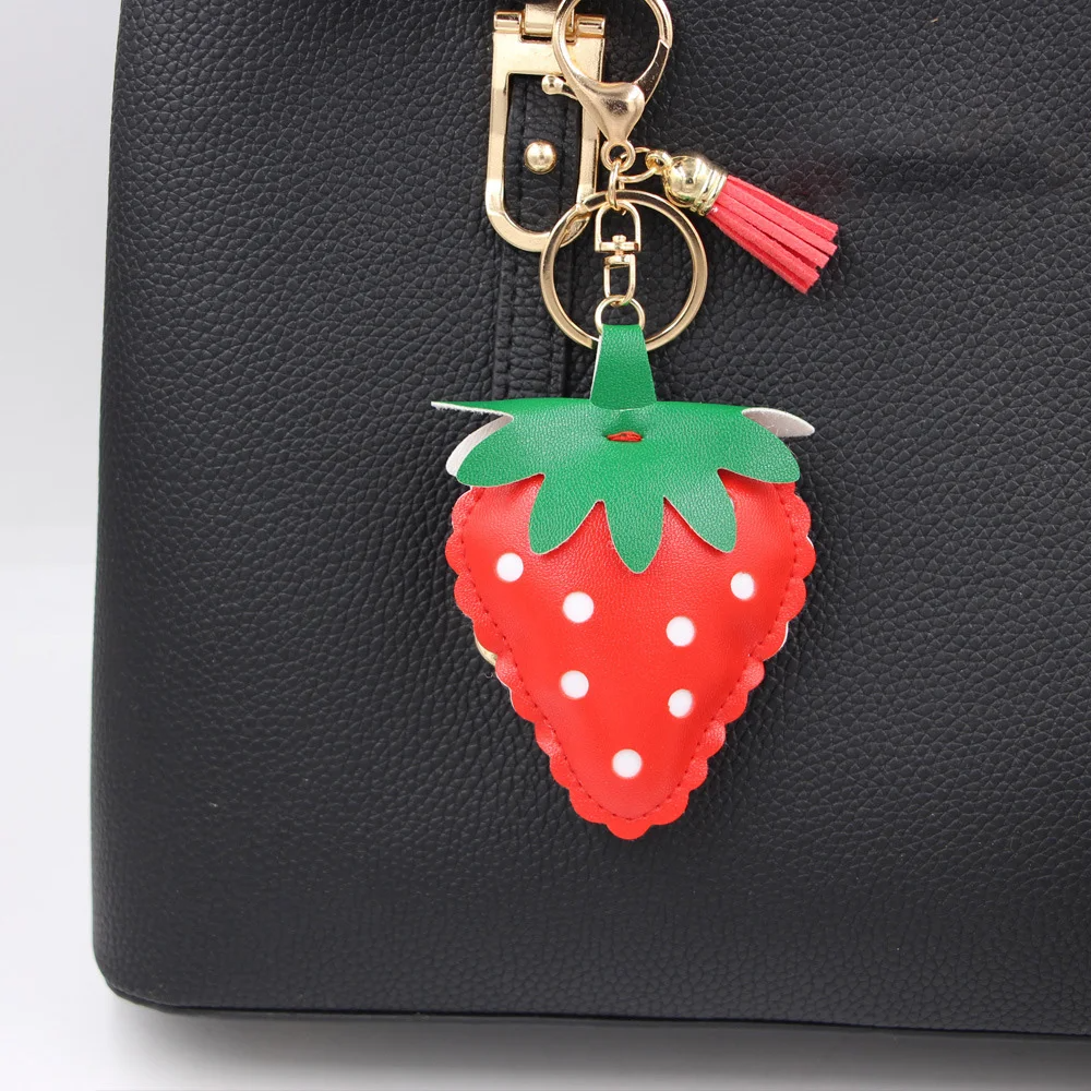 Puffy Strawberry Keyring (2 Colours)