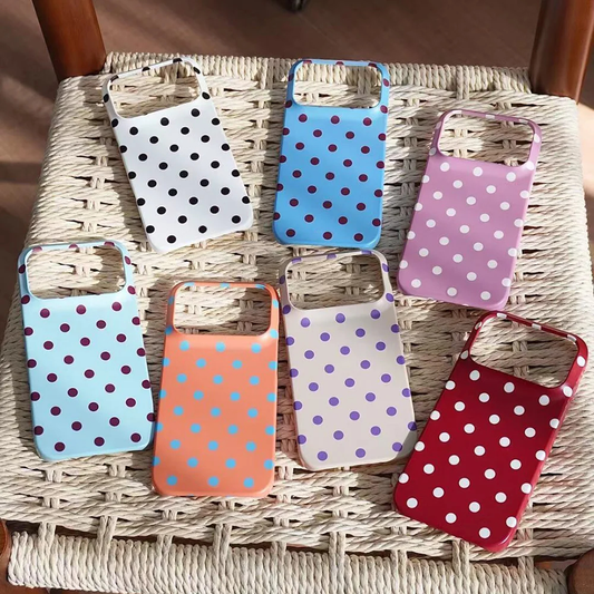 Polka Dot iPhone Case (7 Colours) - Ice Cream Cake