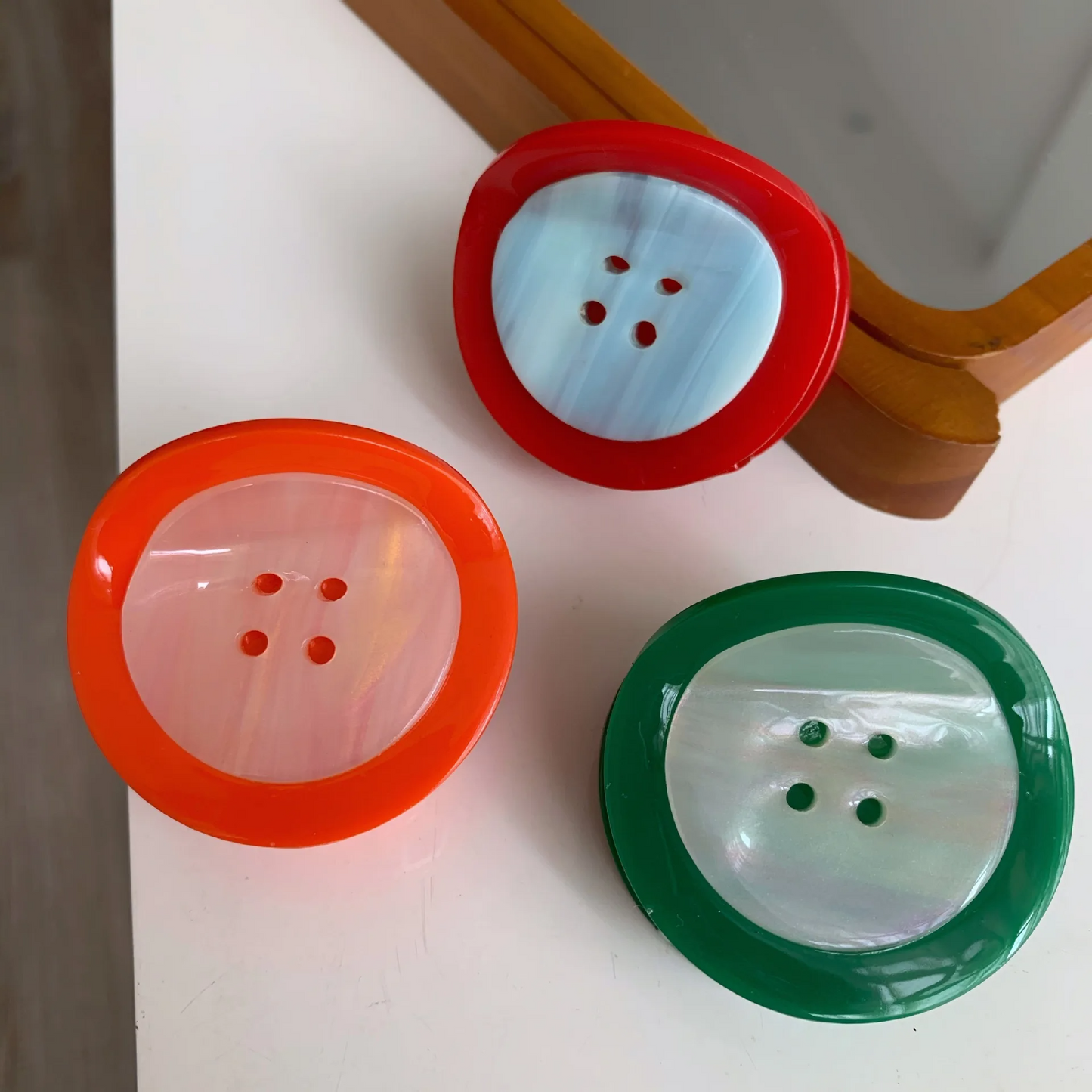 Cute as a Button Acrylic Claw Clip (3 Colours)