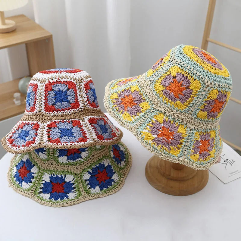Crochet Flower Sun Hat (3 Colours)