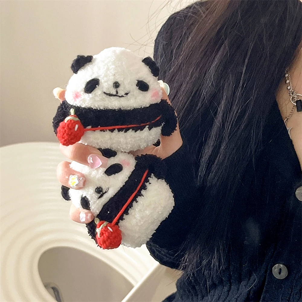 Crochet Panda Bear AirPods Case Cover