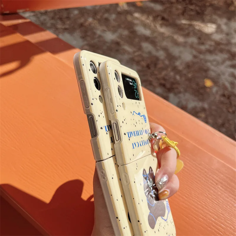 Lovely Cat Galaxy Z Flip Phone Case (2 Styles)