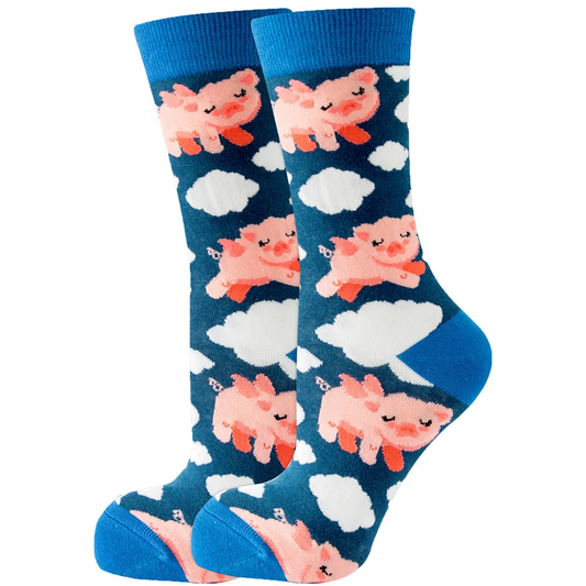 Flying Pigs Ankle Socks