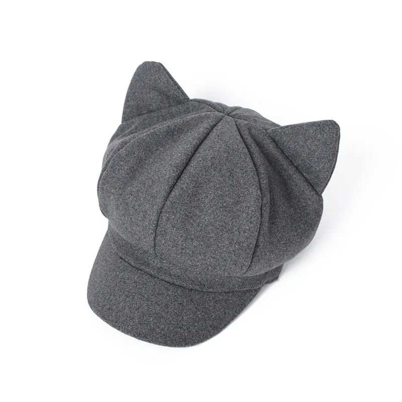 Cat Ear Newsboy Cap (3 Colours)