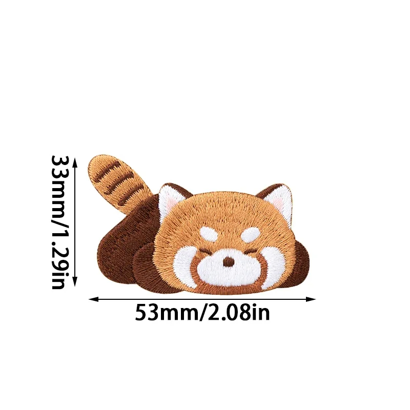 Red Panda Embroidered Iron-On Patch (12 Designs)