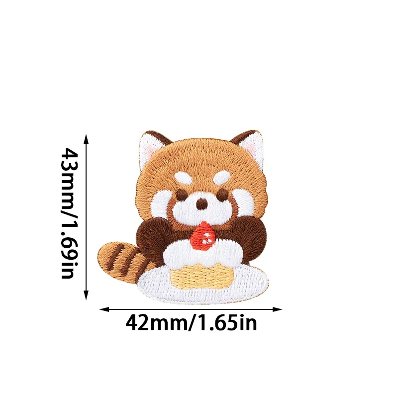 Red Panda Embroidered Iron-On Patch (12 Designs)
