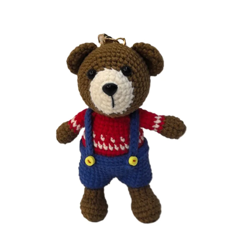 Crochet Stylish Teddy Bear Keychain