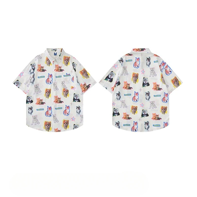 y2k Cat Collage Blouse