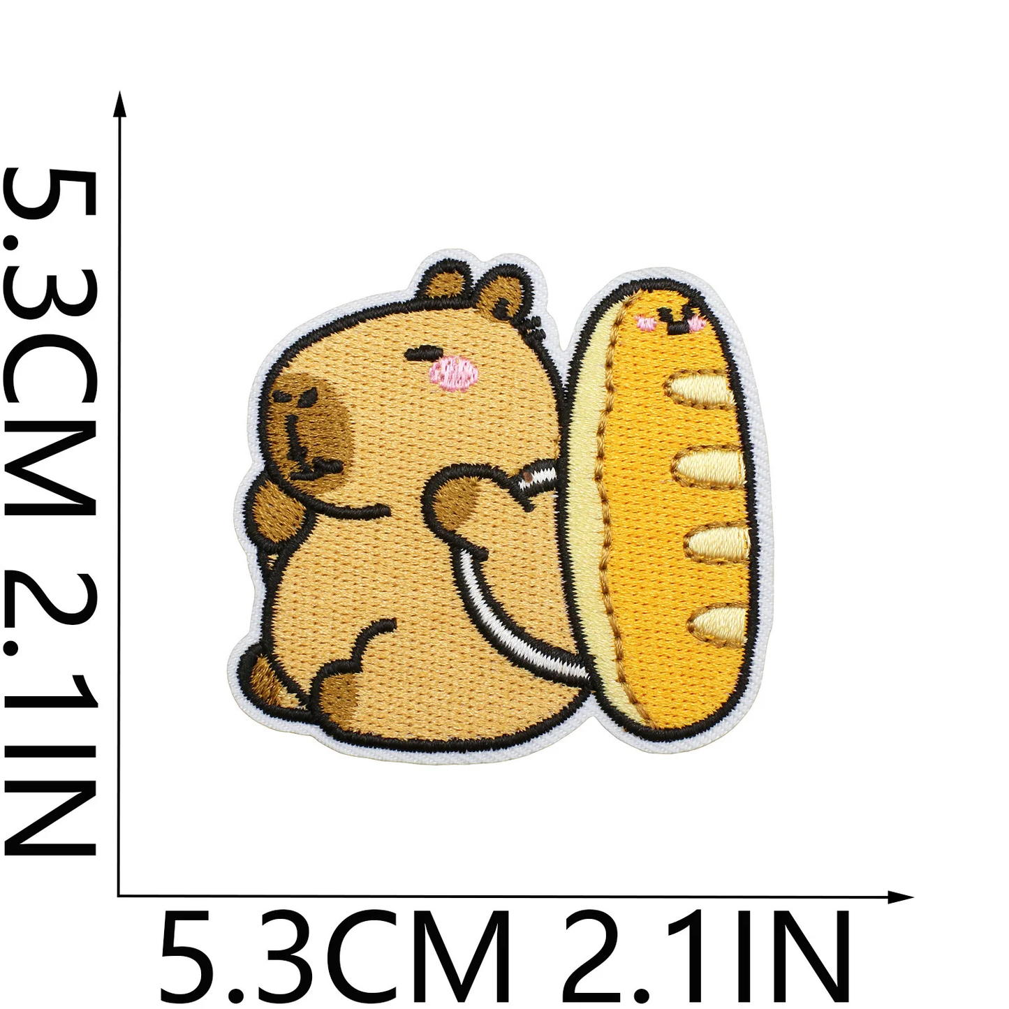 Capybara Embroidered Iron-On Patch