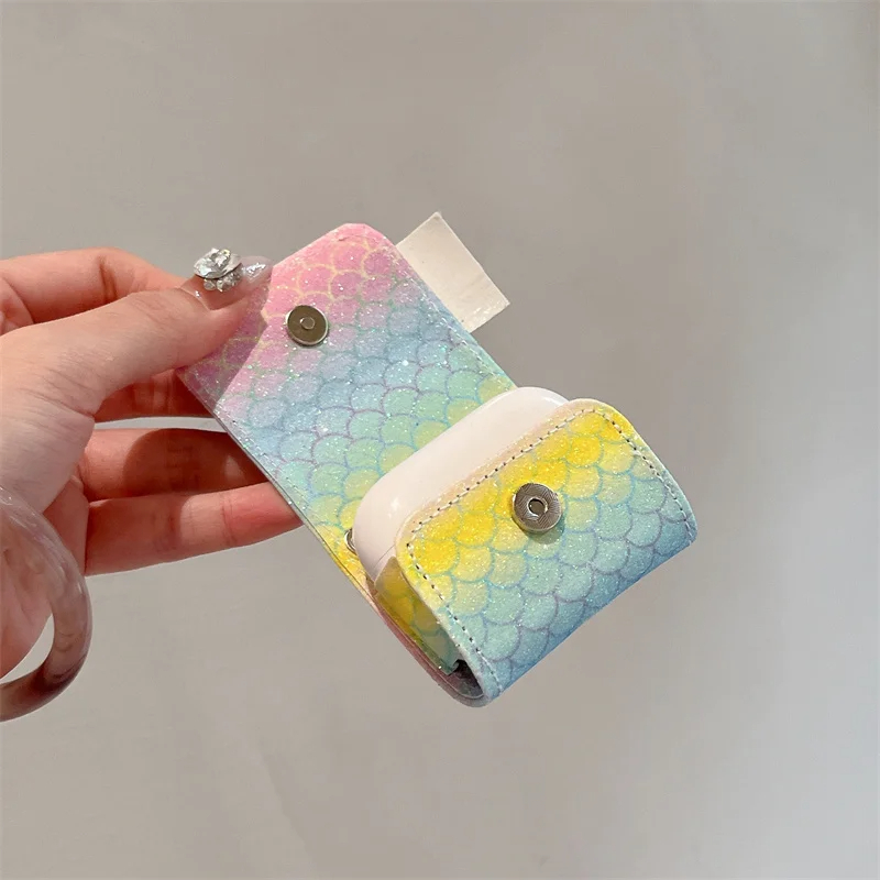 Faux Fish Scale Snap AirPods Charger Case Cover (9 Designs)