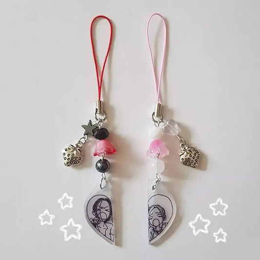 Nana and Hachi Friendship Heart Charm Strap (2 Designs)
