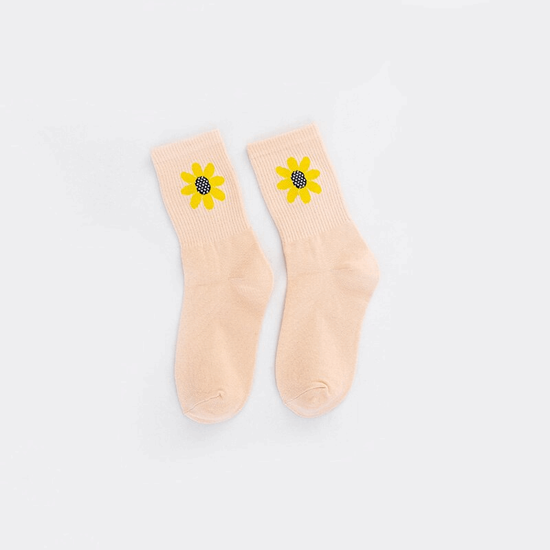 60s Sunflower Ankle Socks (5 Colours)
