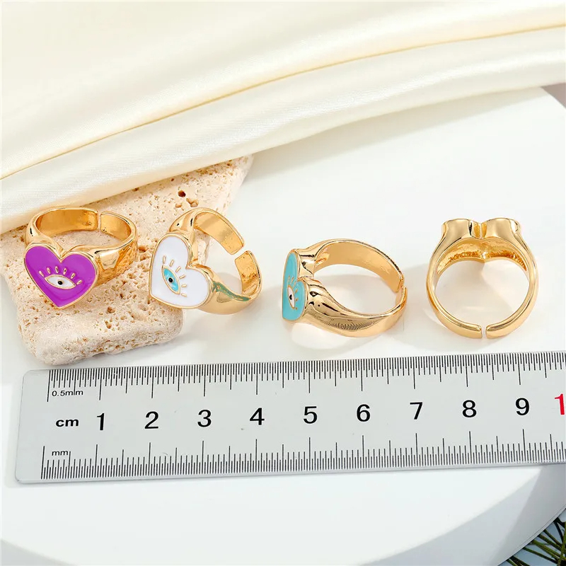 Heart Shaped Eye Ring (4 Designs)
