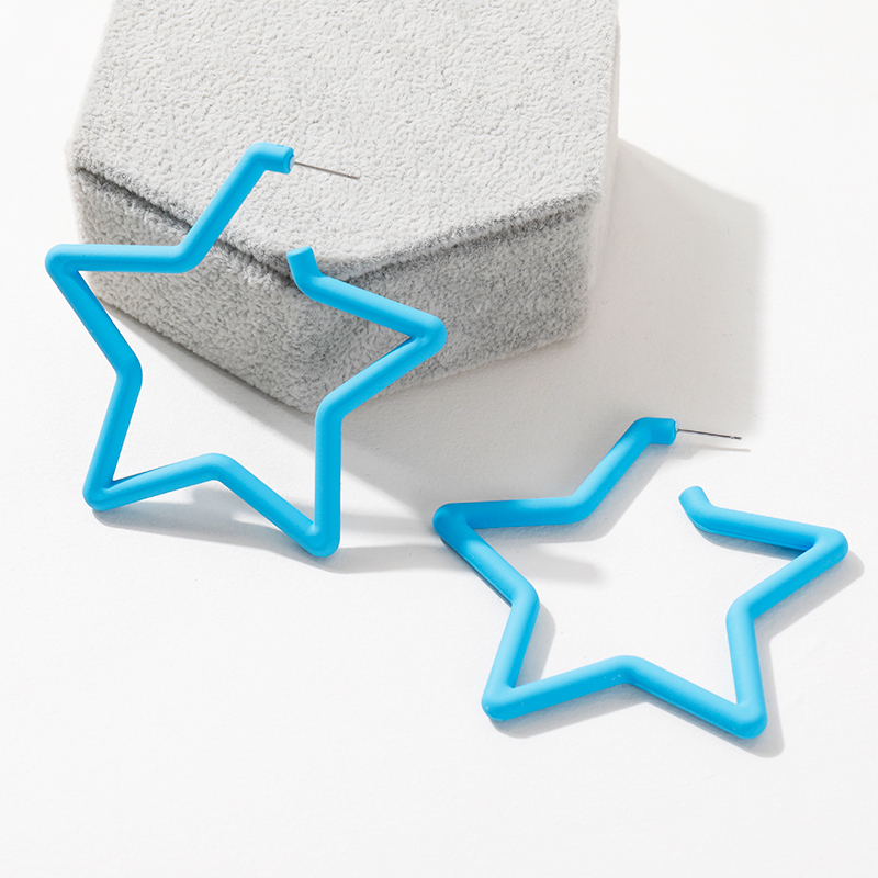 Retro Star Earrings (10 Colours)