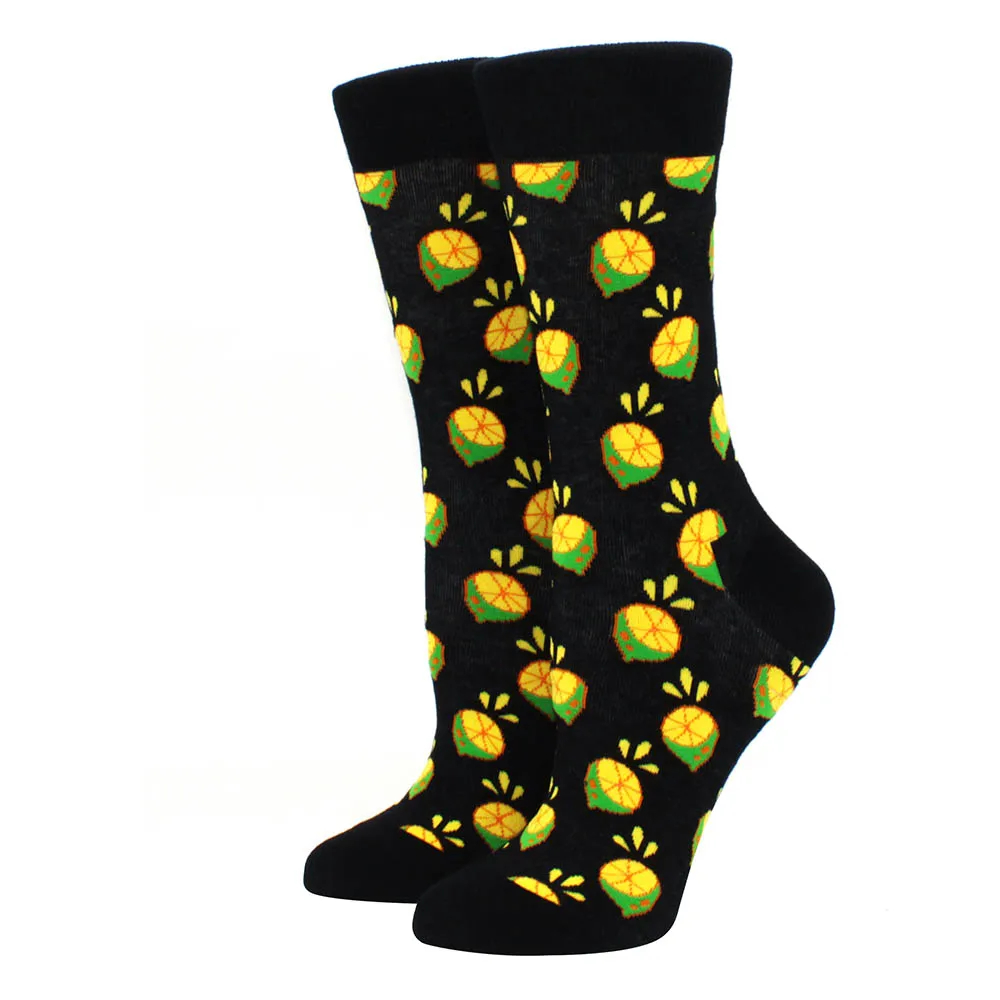 Black Lemon Crew Socks - Ice Cream Cake