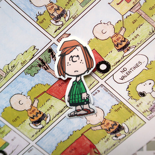 Peanuts Vinyl Sticker // Peppermint Patty from Snoopy comics Glossy Vinyl Sticker