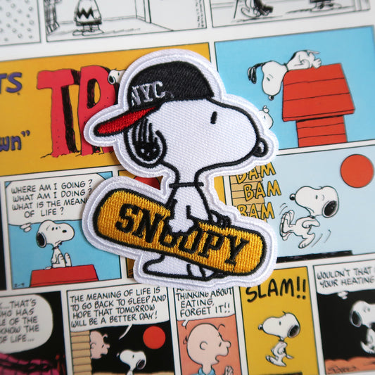 Skater Snoopy from Peanuts Comics embroidered patch badge appliqué