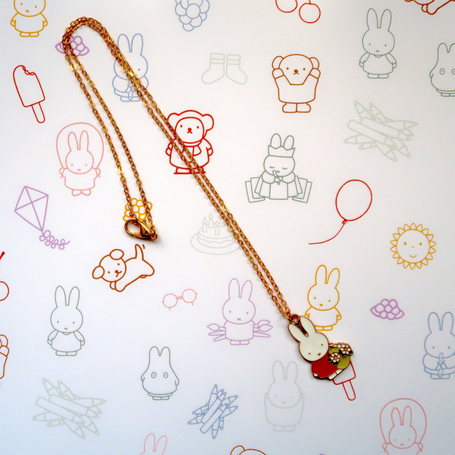 Miffy Charm Necklace - Ice Cream Cake