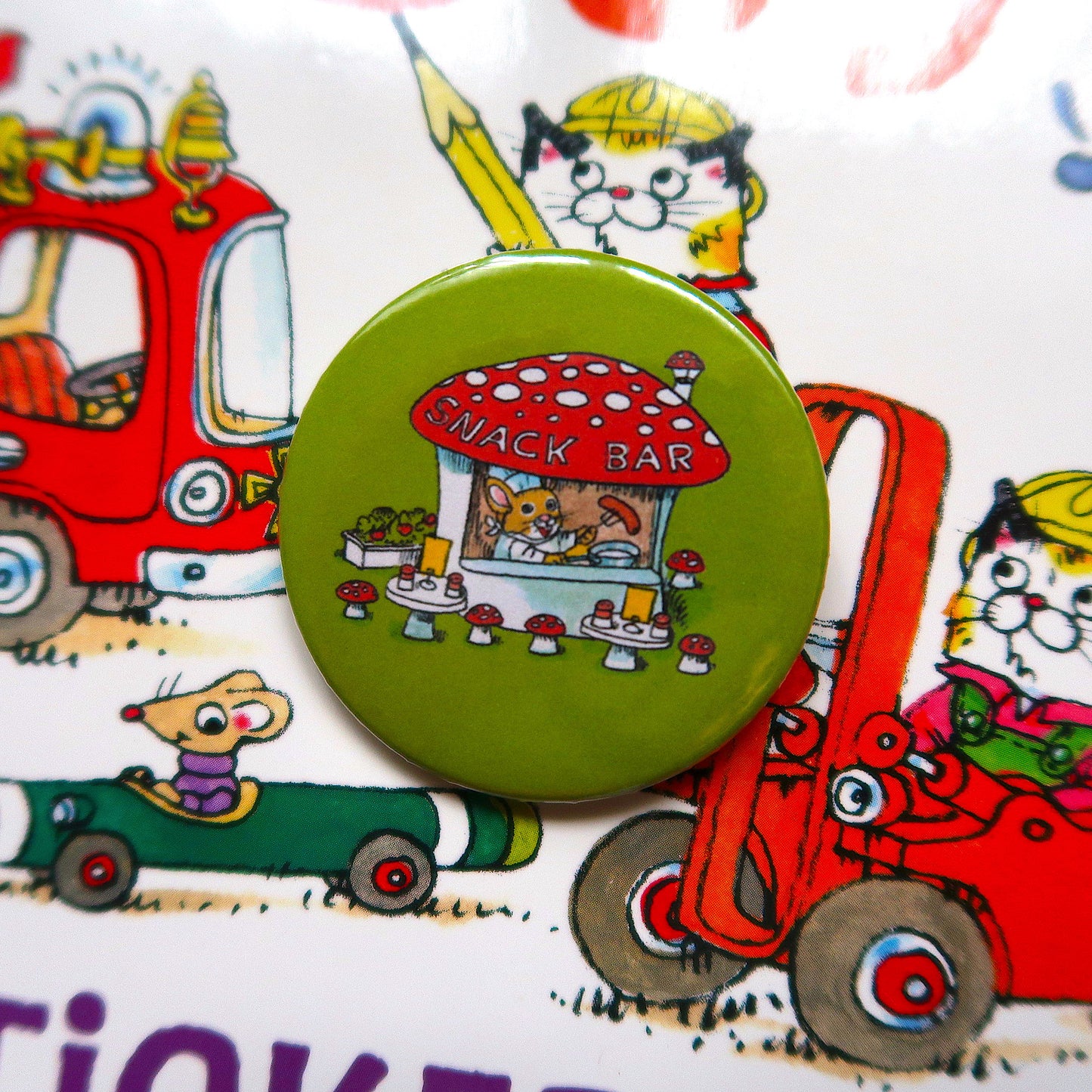 Richard Scarry 44MM Can Badge