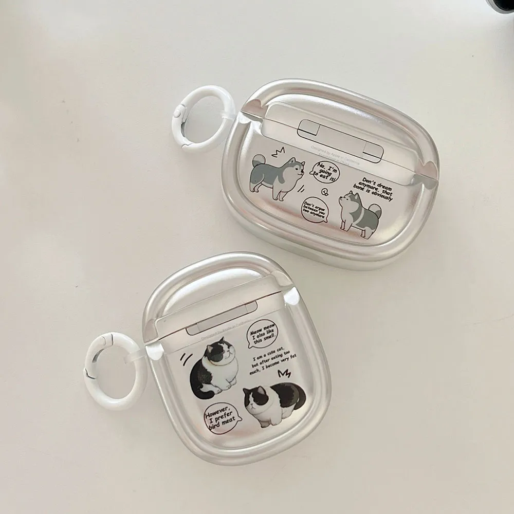 Chunky Cat And Shiba Inu Dog AirPods Charger Case Cover (2 Designs)
