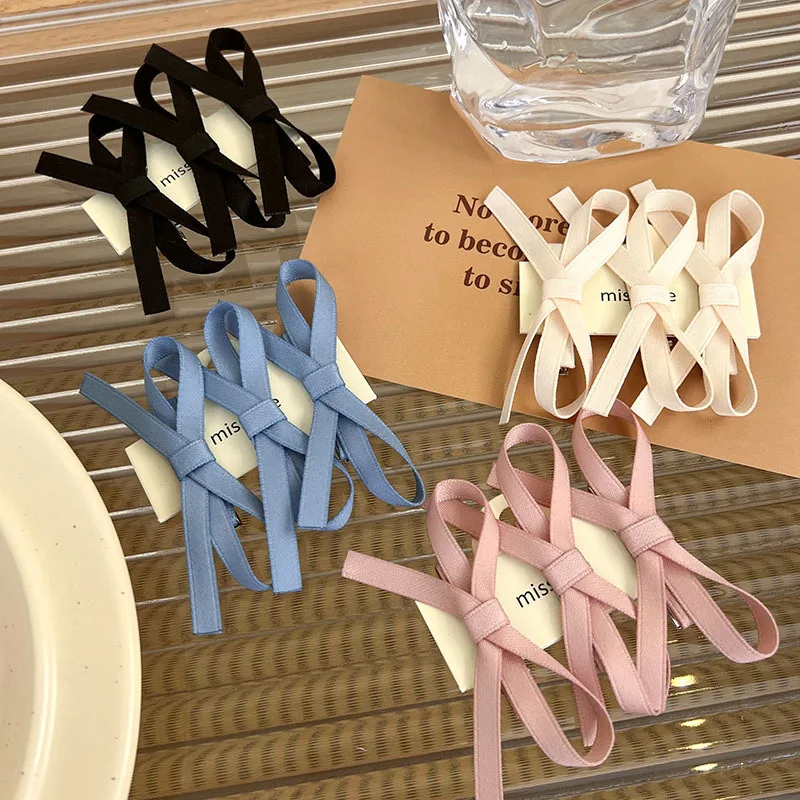 Balletcore Ribbon Hair Clip Set (4 Colours)