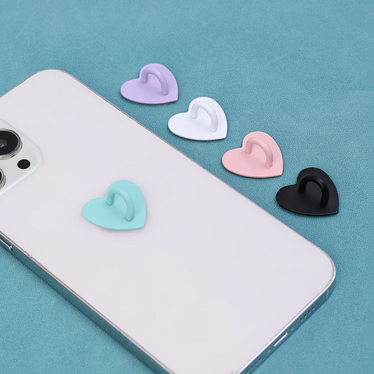 Heart Shaped Phone Charm Clip Loop Set (5 Colours)