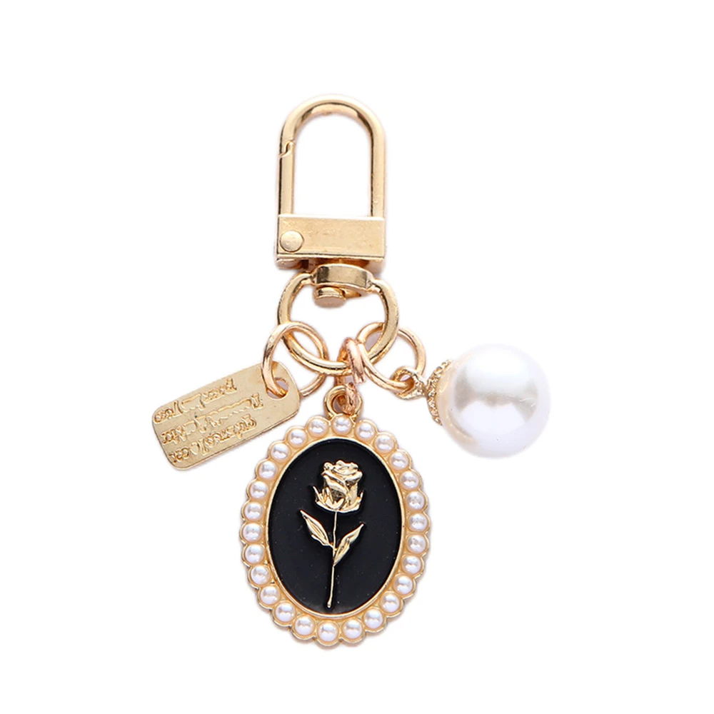 Coquette Rose in Pearls Charm Keychain (2 Designs)