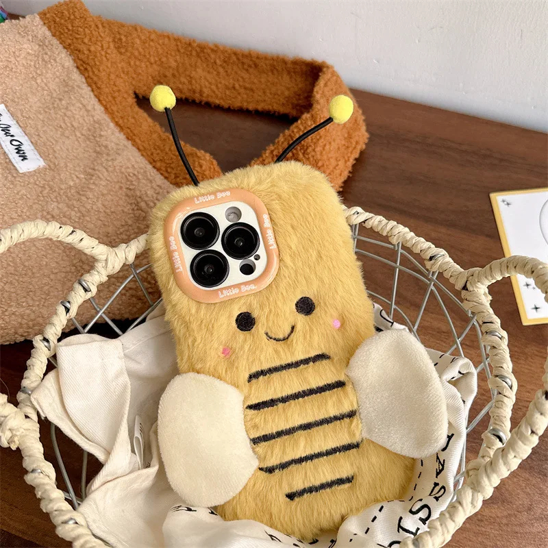 Plush Honeybee iPhone Case - Ice Cream Cake