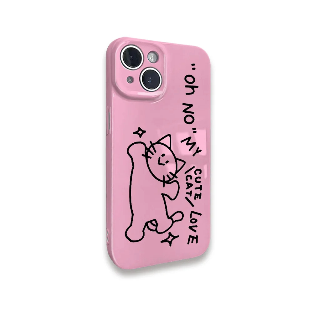 Pink Cat iPhone Case