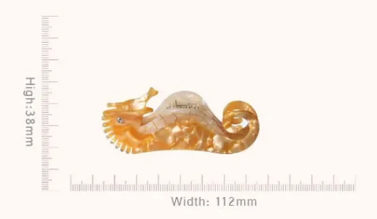 Seahorse Acrylic Hair Claw Clip (2 Colours)