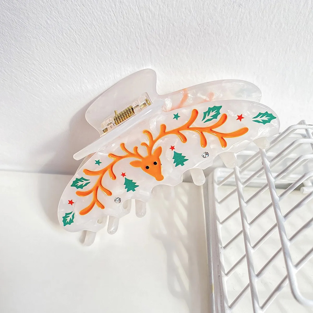 Cheery Christmas Acrylic Hair Claw Clip (4 Designs)