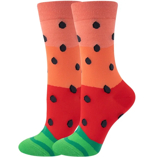 Gradient Watermelon Crew Socks - Ice Cream Cake