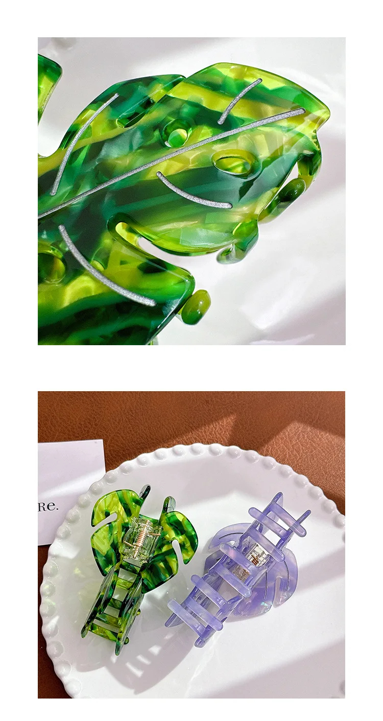 Monstera Leaf Hair Claw Clips (5 Colours)
