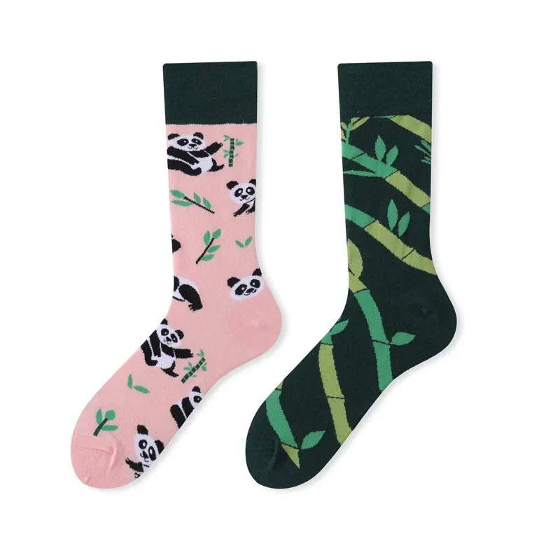 Mismatched Crew Socks: Bamboo Forest Pandas