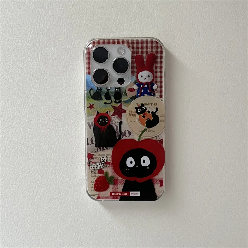 Showa Junk Scrap Apple Cats iPhone Case